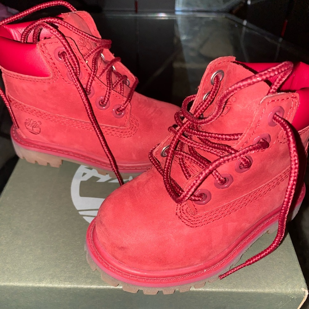 Red Timberlands For Toddlers